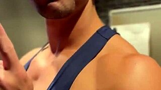 asian muscle boy slams big cock deep in twink bottom's hotel hole