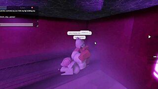 Hot lady's monster cock pounds me deep in sauna heat