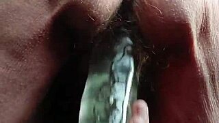 granny slut fucks hairy pussy with huge dildo 😈🍆