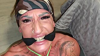 imagine tying up this muscular big ass bodybuilder as she begs for more