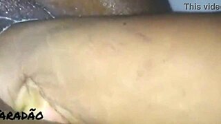 Ebony's saggy tits big pussy fisted deep homemade
