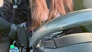 Artemisia Love Flashes Big Tits Driving Through LA Traffic!