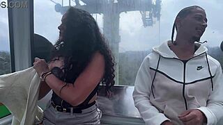 slut blows me off in cable car