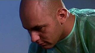 Doctor, why stuff your throbbing cock up this patient's tight ass while she swallows your cum?