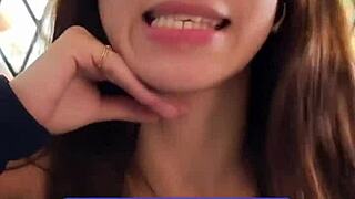 Petite Latina Balls Deepthroat!