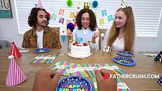 virgin teen pussy pulses desperately for stepdad's old knob taboo