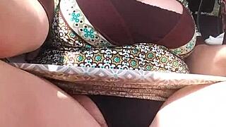 truck glimpse reveals my teasing pussy up close