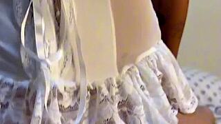 college slut rides huge cock like a pro in homemade goth sex tape