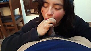 18yo latina teen fucks nonstop dirty talk creampie workout
