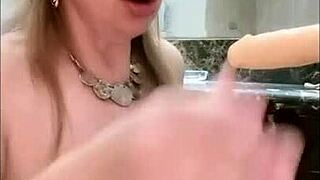 mature milf dildo rides huge natural tits boobs homemade compilation