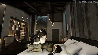 Roblox goth date turns into hardcore anal pounding on the bus ride home