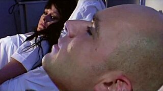 Doctor, why stuff your throbbing cock up this patient's tight ass while she swallows your cum?