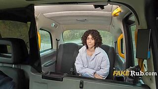 Curly ebony slut, blowjob for cab ride in backseat cash?