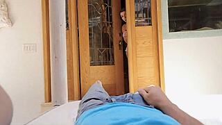 Step Brother Tricks and Creampies Spying Teen Sister's Ass