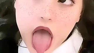 i can't get enough of this ahegao spit fest