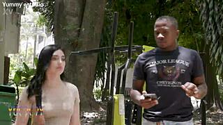 Street Pickup Colombian Ends in Bath and Double Anal Gangbang