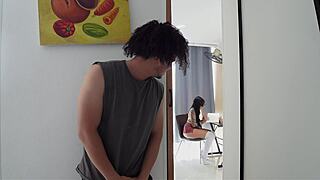 Beautiful Maleja Lopez tattooed latina fucked hard by two guys