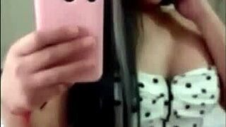 argie brunette shemale slut snaps selfies while shooting hot semen loads
