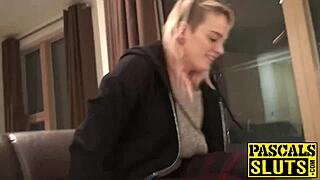 playful blonde carly fingers pierced pussy to squirting orgasm with dildo