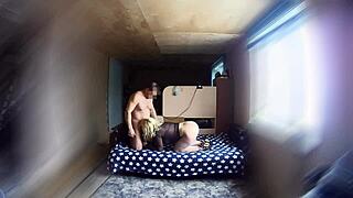 Wife's Hidden Cam Affair: Bent Over Doggystyle Creampie with Friend