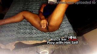 Chubby Ebony Model Moans Dripping Wet Ripping Clothes On Dildo