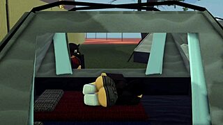 tired trans girl wakes to hard cock in tight pussy outdoors