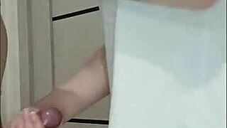 stepmom's friend strokes my cock off at the wild house party