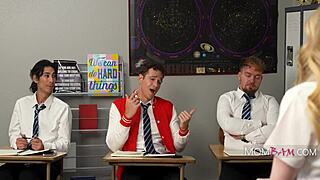 Gangbang Class Orgy with Stockinged Milf Teacher Alaina Taylor
