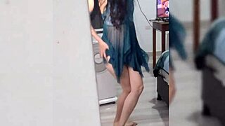 Pretty latina dances teasingly in lingerie surprise twist ahead