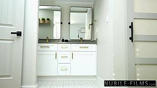 professor!! naughty mina luxx rides my cock cowgirl into her tight student pussy creampie