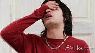 Stepmom's tight ass takes accidental anal buttplug on birthday