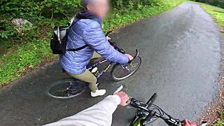 heart races from cyclist's public woods blowjob
