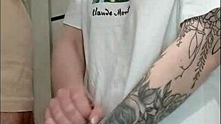 stepmom's friend strokes my cock off at the wild house party