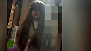 Thrilled teen skips class for mirror ass