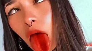 i can't get enough of this ahegao spit fest
