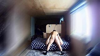 Wife's Hidden Cam Affair: Bent Over Doggystyle Creampie with Friend