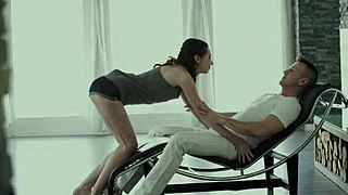 Glamorous Euro Model's Legs Spread Wide for Lover