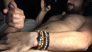 Her Sexy Green Nails Stroke Cock Perfectly From Great Close Angle!