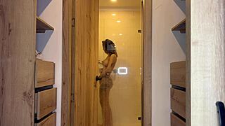 hot latina nympho begs big white dick backstage!