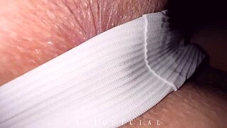 step bro sniffs your thong anal spot up close on hidden cam outdoors
