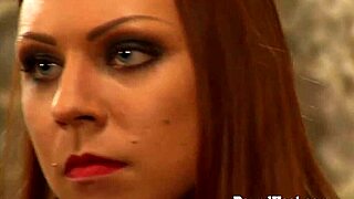 two bound lesbian slaves whipped by madame together