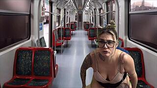 Secretary's Juicy Pussy Fucked Hard On Crowded Train After Work