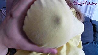 Step Sister's Big Natural Tits And Huge Ass In Thong