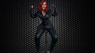 Granny Catwoman Carmen Pegs and Fucks to Creampie in Cosplay