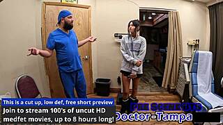 dr tampa gives zombae her first gyno exam backstage