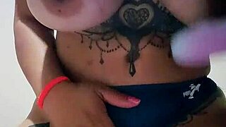 Fat Mexican Slave Masturbates Huge Tits with Balloon Dildo in BDSM Play