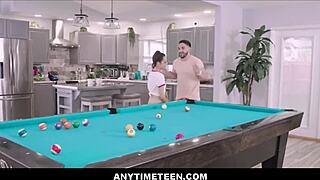 Tiny brunette teen Freya's freeuse roommate passion explodes