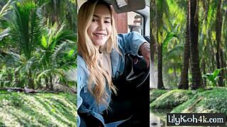 Wow, cute Asian Lily Koh's big tits bounce in solo masturbation!