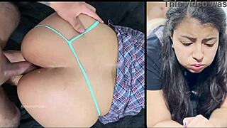 petite latina teen 18+ first anal creampie bent over painful