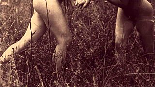 vintage lesbians beaver play, wanna join two centuries fun?